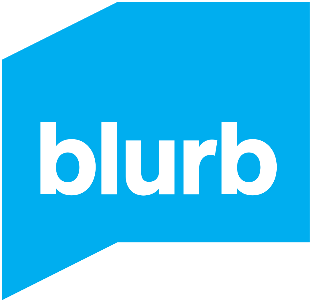 blurb logo links to blurb store